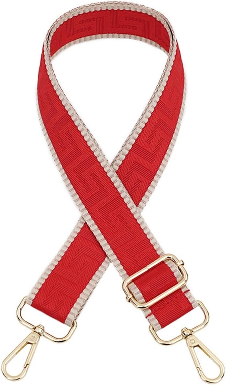 XIUNYIE Bag Strap Bag Straps for Crossbody Handbags Adjustable Belt Bags Replacement Shoulder Straps Accessories for Women Wide Strap for Handbags Gold Buckle Red, Red, Gold buckle