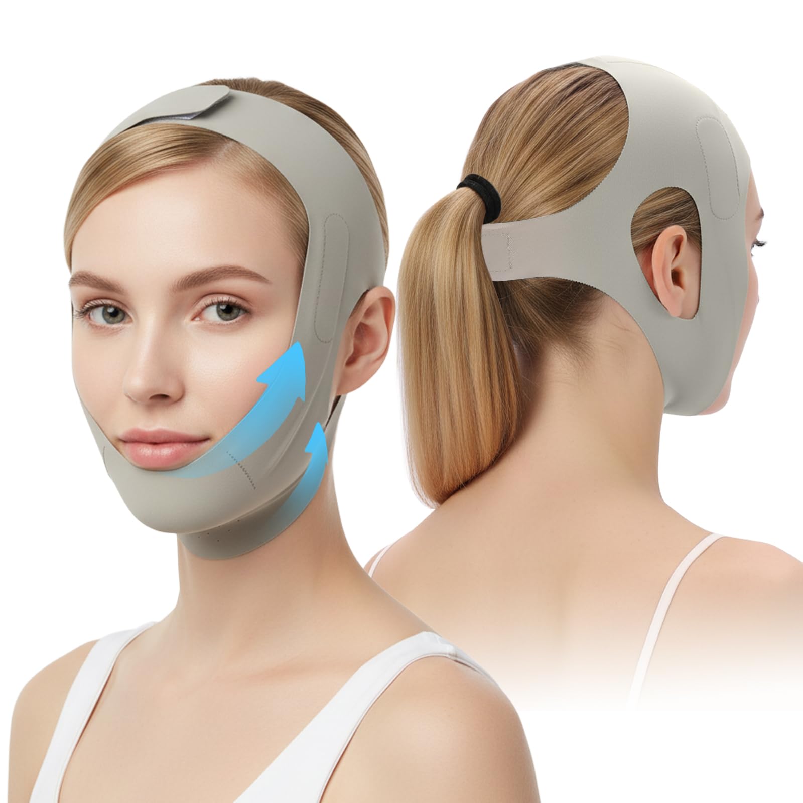V Line Lifting Mask Adjustment Chin Strap for Sleeping Face Lift Jaw Strap Prevent Sagging Jawline Shaper Breathable