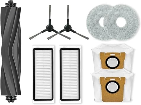 Compatible with Dreame Bot L30 L20 Ultra Robot Vacuum Spare Parts Consumables Main Side Brush Hepa Filter Mop Cloth Dust Bag AccessoriesBrown