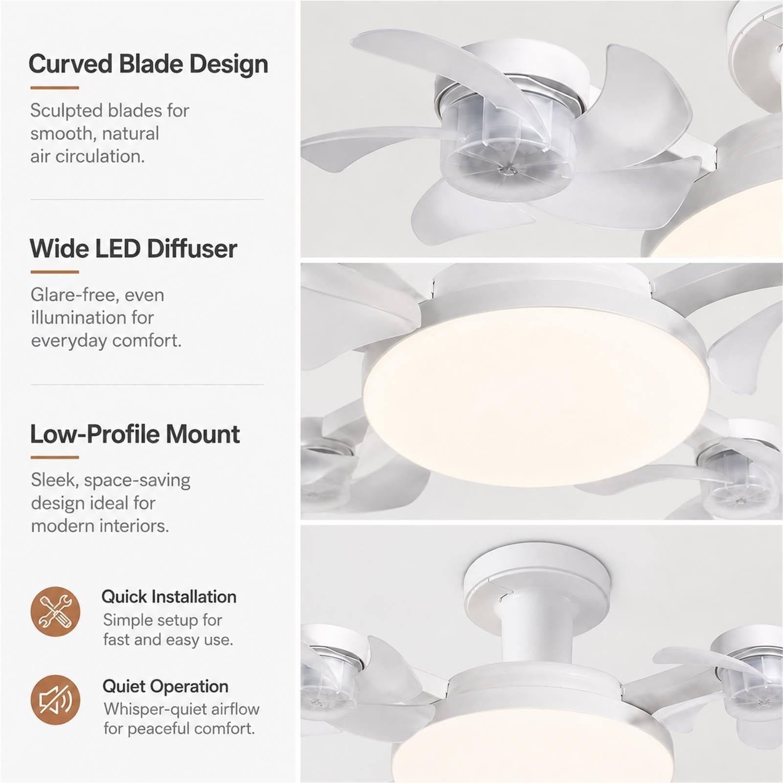 Wentylator sufitowy lampa LED E27 dron z pilotem regulacja barwy