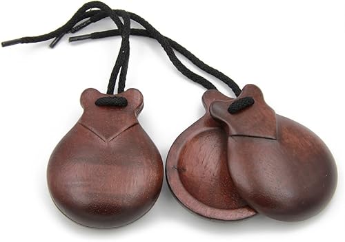 Castañuelas Flamencas Españolas de Jale Semi-Profesionales Castañuelas Bubinga Caoba Hecho En España Ref#108 (5)