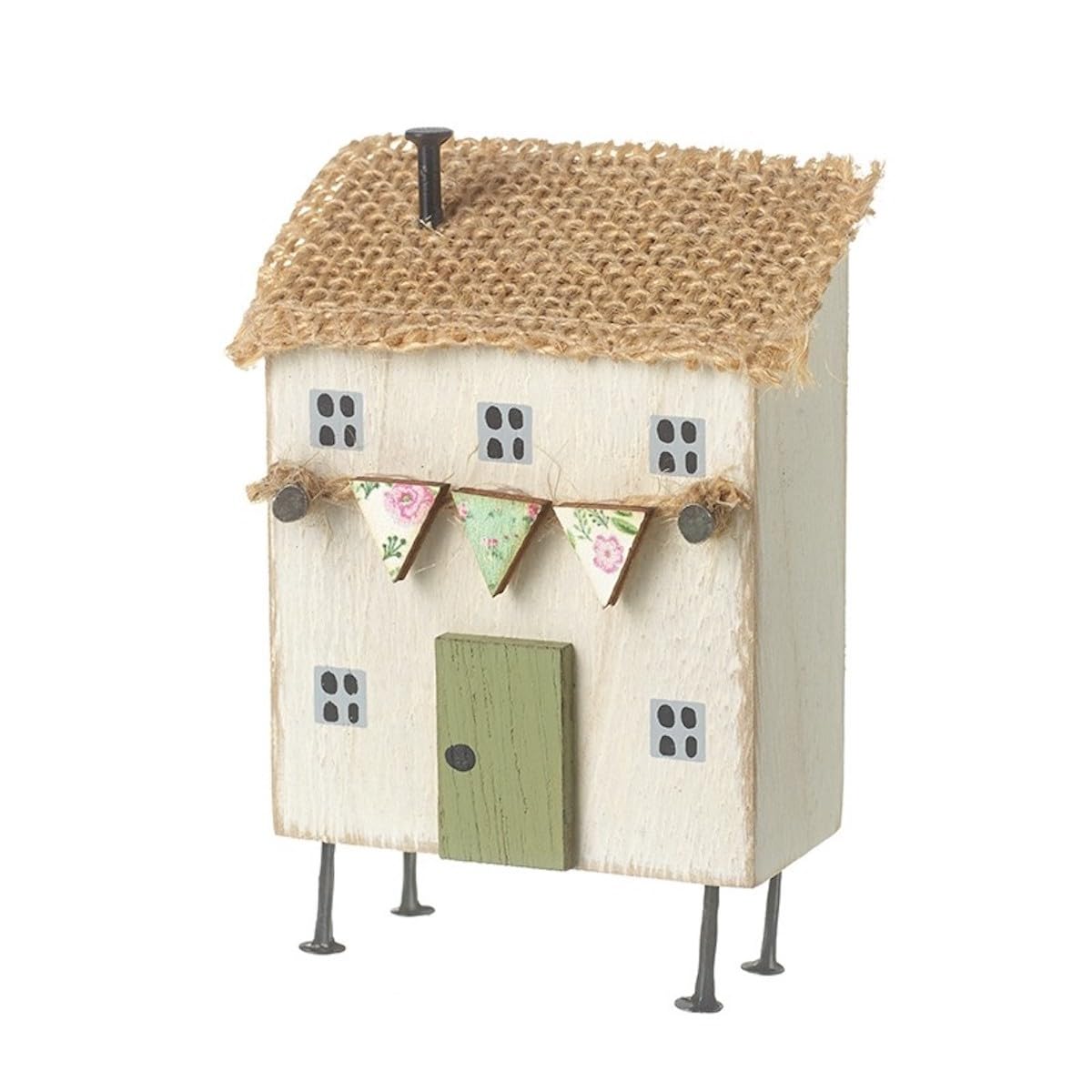 Heaven Sends White Rustic Wooden House Decoration