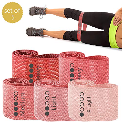 WODSKAI Resistance Bands for Legs and Butt, Fabric Non Slip Loop Exercise Bands