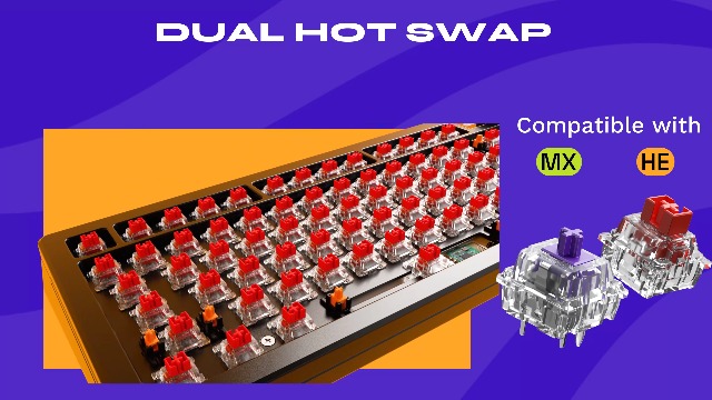 Glorious Gaming GMMK 3 HE tastiera Rapid Trigger, Hall Effect, polling 8K, switch magnetici e meccanici MX, tastiera 100% hot swap, guarnizioni modulari, Doubleshot Keycap PBT, QWERTZ tedesco - Bianco