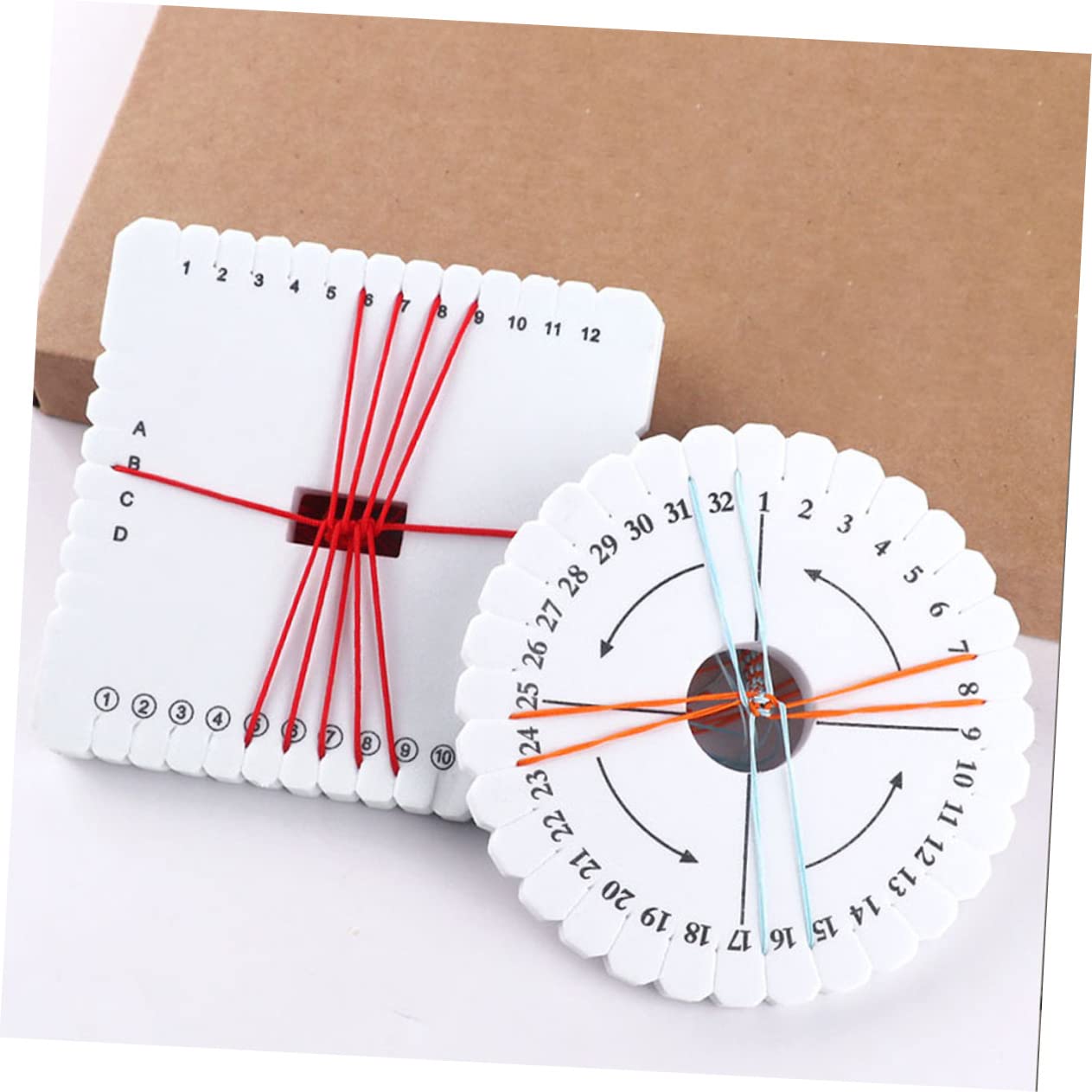 KALLORY 3pcs Braiding Loom Kit Disk Tools for DIY Bracelet Weaving Healthy Non Odor Material