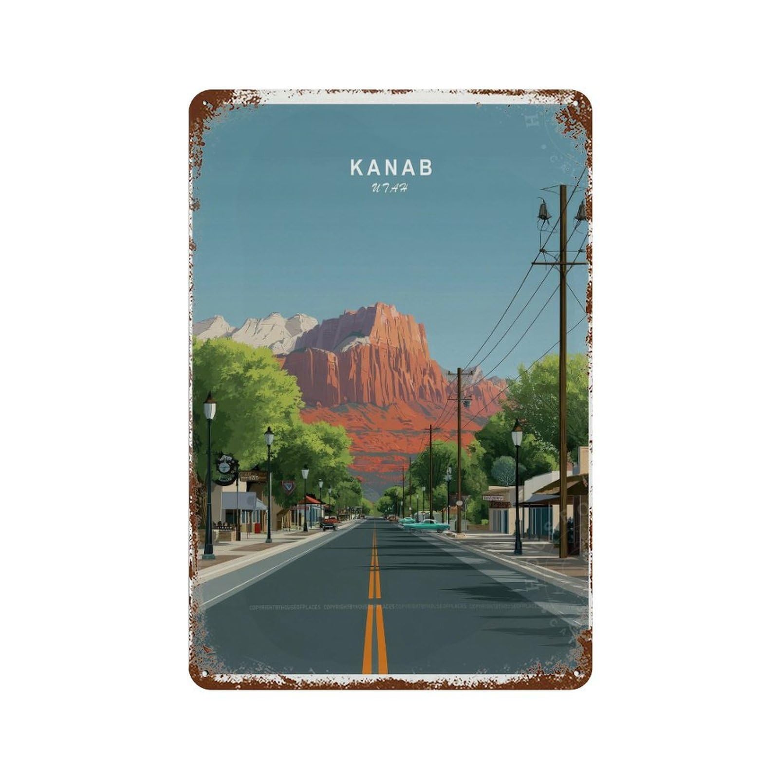 xiaoxiaoshen Kanab Utah Travel (2) Wall Decor Art Metal Tin Poster Modern Home Decor Art Home Bar Shop Decorations Vintage Sign 30x20cm
