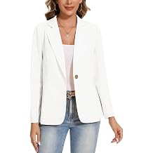 MINTLIMIT Womens Linen Cotton Blazer Casual Long Sleeve Button Front Lightweight Spring Summer Jacket Blazers with Pockets