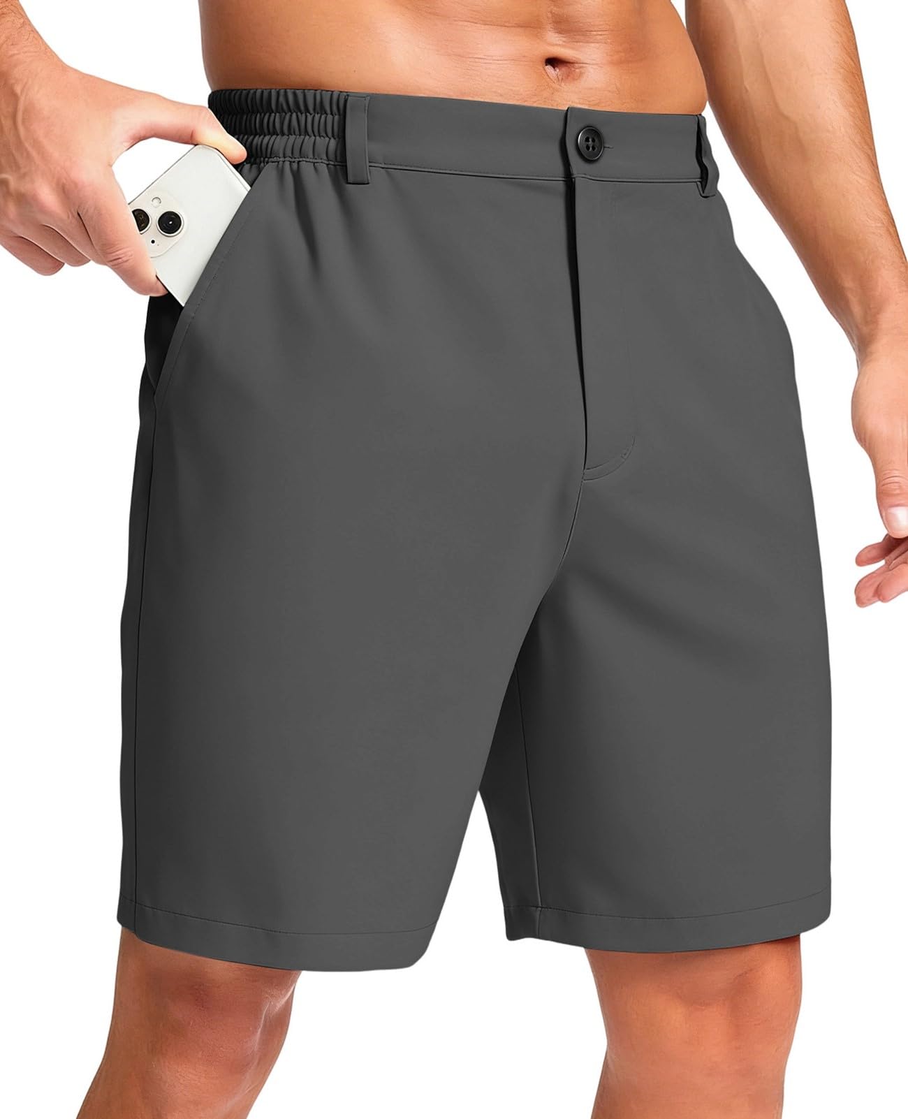 Rayson Pantaloncini Uomo Estivi Bermuda da Lavoro con 2 Tasche e Elastico in Vita Pantaloni Corti con Cerniera Leggeri e Traspiranti per Fitness e Casual