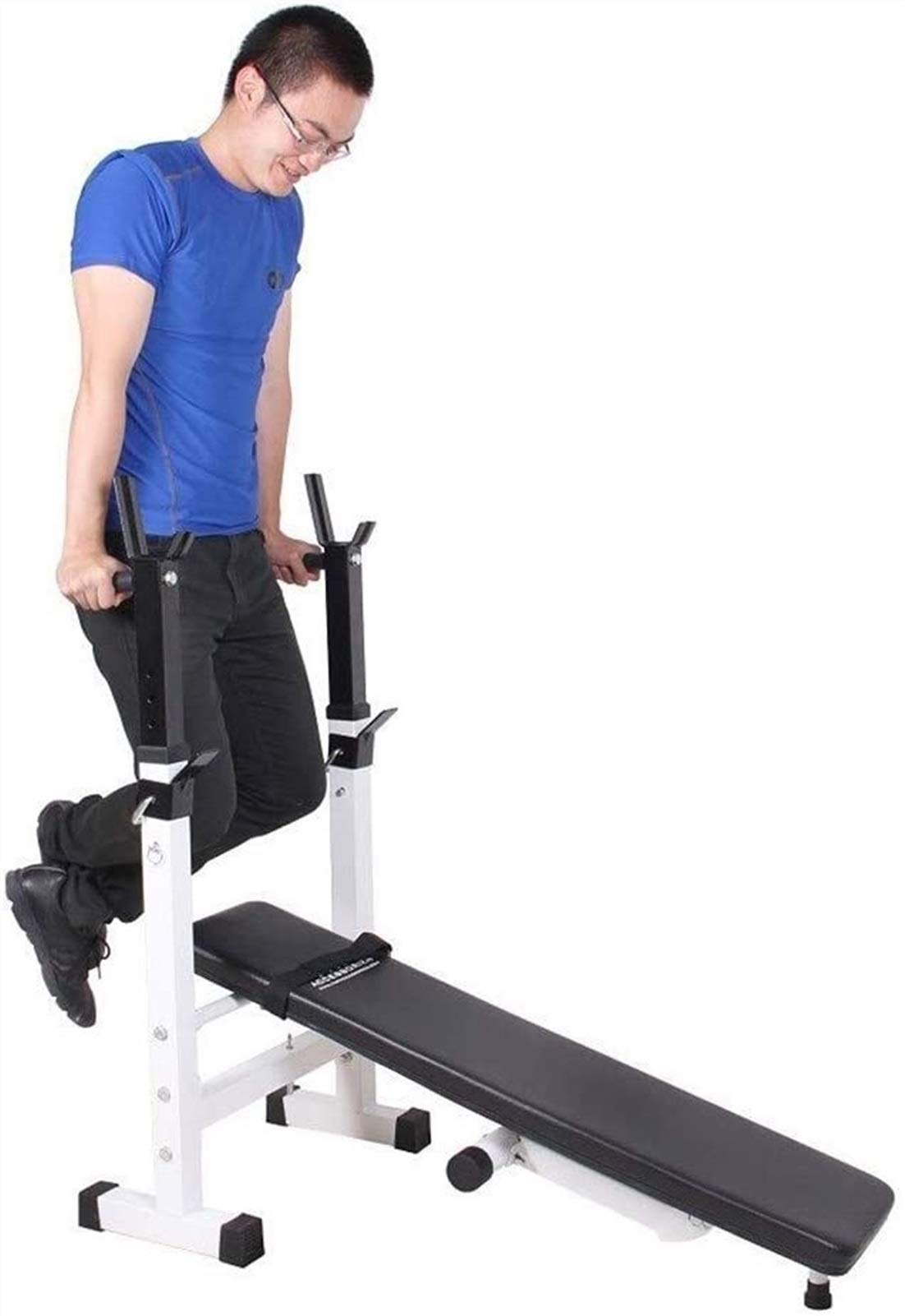 Ławka do ćwiczeń, ławka do hantli, trening siłowy, ławka do ćwiczeń, regulowane ławki fitness, składany stojak do przysiadów, wielofunkcyjny