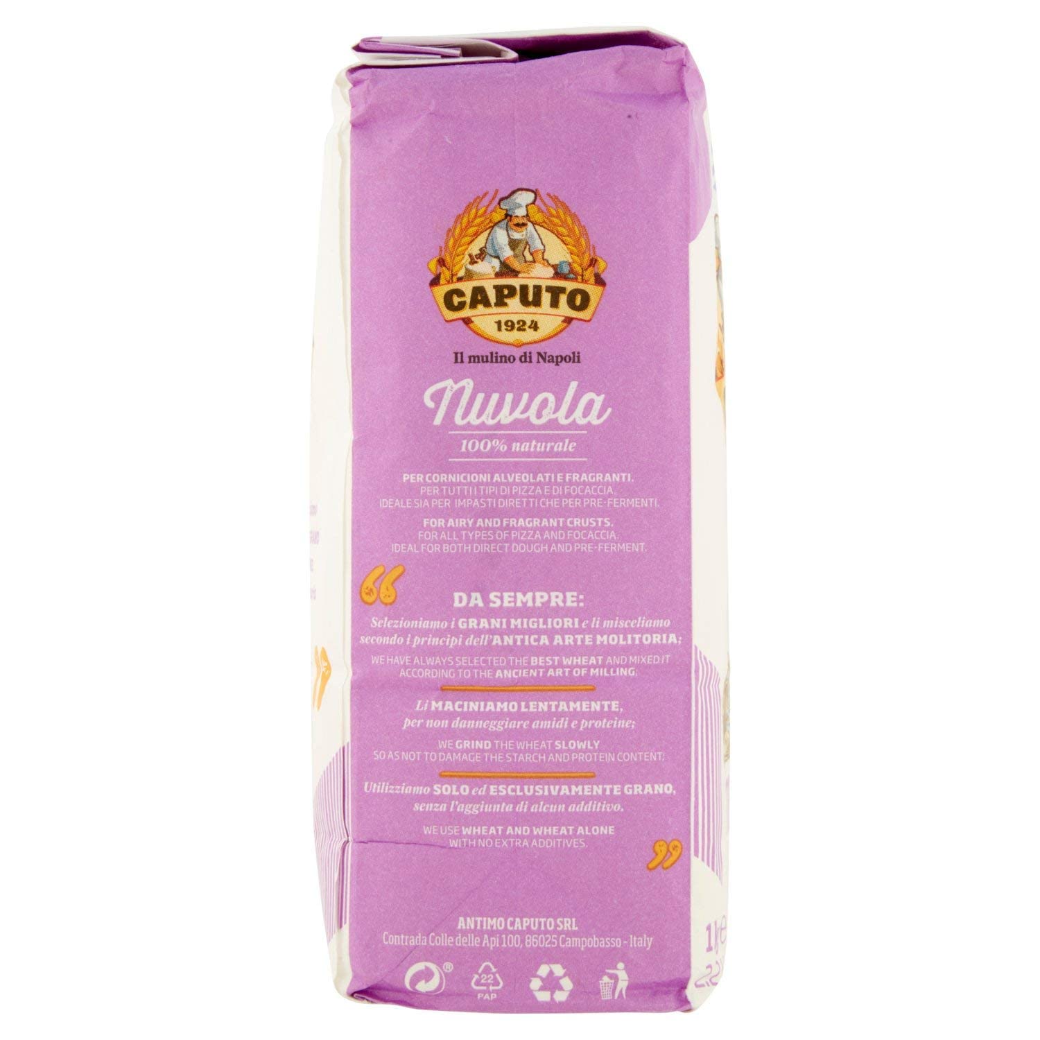 Farina Molino Caputo Nuvola Pizza Napoli - 20 x harina para masa ligera 1 kg 100% natural