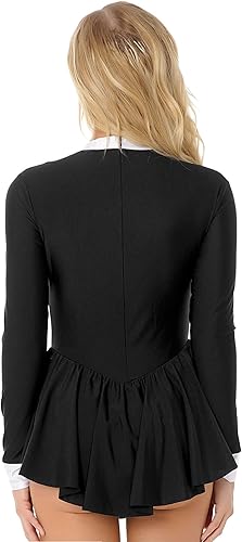 Miniatura 3 de Vestido de baile para mujer, color contrastante, esmoquin, disfraz de mago, cosplay, lazo, manga larga, ropa de baile