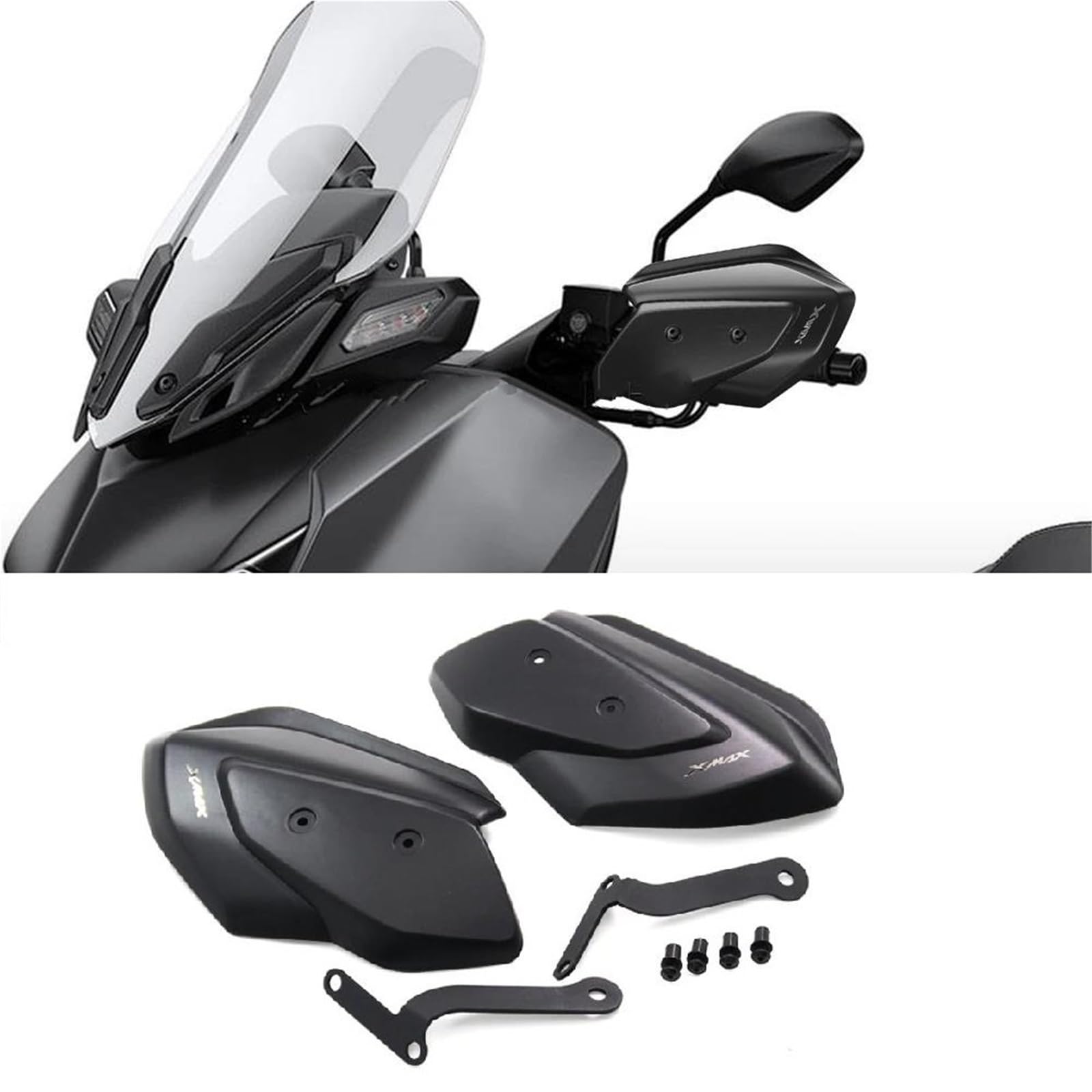 Paramani Per Manubrio Moto Per YAMAHA X-MAX XMAX 300 XMAX300 2023-2026, Protezione Antivento Per Parabrezza Protezione Per Le Mani Della Moto(Nero)