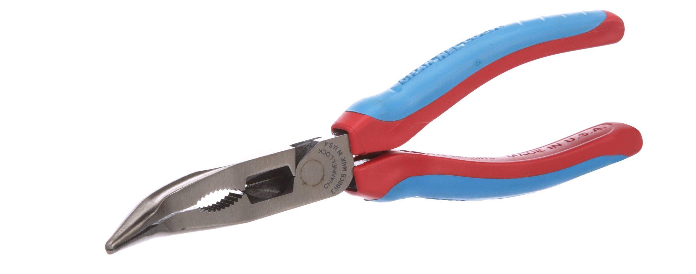 Channellock E388CB E Series Bent Long Nose Plier with XLT Joint