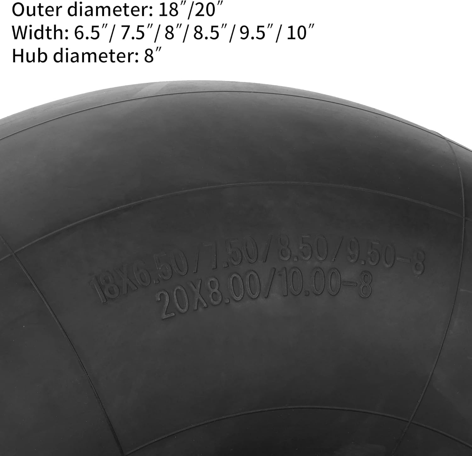 RUTU 18x8.50-8 19X7-8 20X7-8 Inner Tube for ATV Quad 4 Wheeler Go Kart Baja Warrior Mini Bike Lawn Tractor Snow Blower Golf Cart Garden Trailer Heavy Duty Lawn Mower 2 Pack