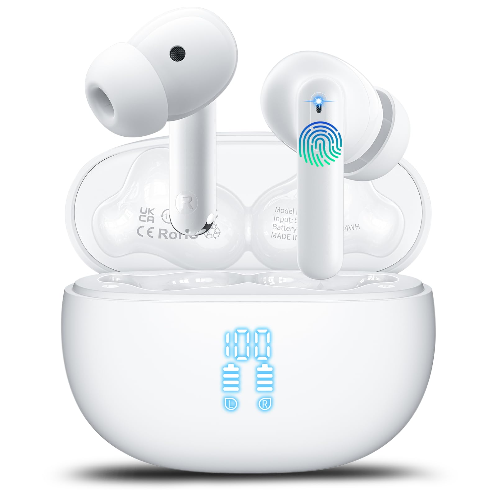 Ai Translation Earbuds Real Time with Audio and Video Calls, 3-in-1 Buletooth 5.3 Translator Earbuds with 164 Languages/6 Translation Modes/No