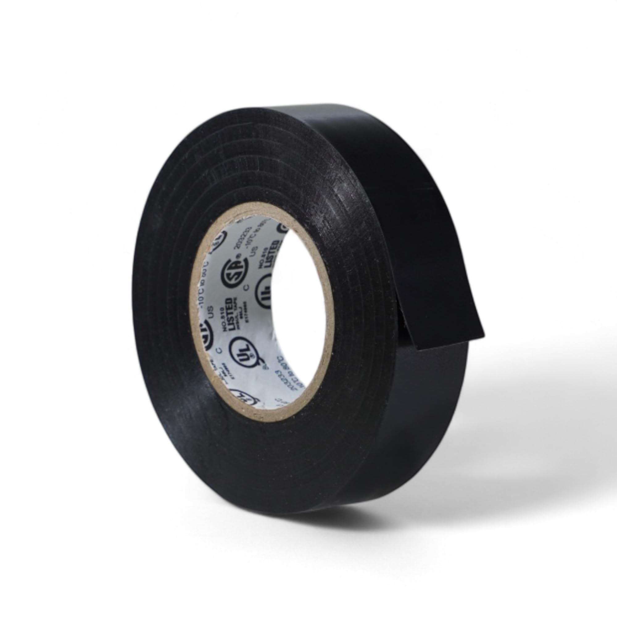 GGR Supplies T.R.U. EL7566-AW Professional Grade Rubber Black PVC Electrical Tape, Rated up to 600 Volts and 176 F - UL/CSA/CE Listed Synthetic: 3/4 in. x 66 Ft. (8 Mil)