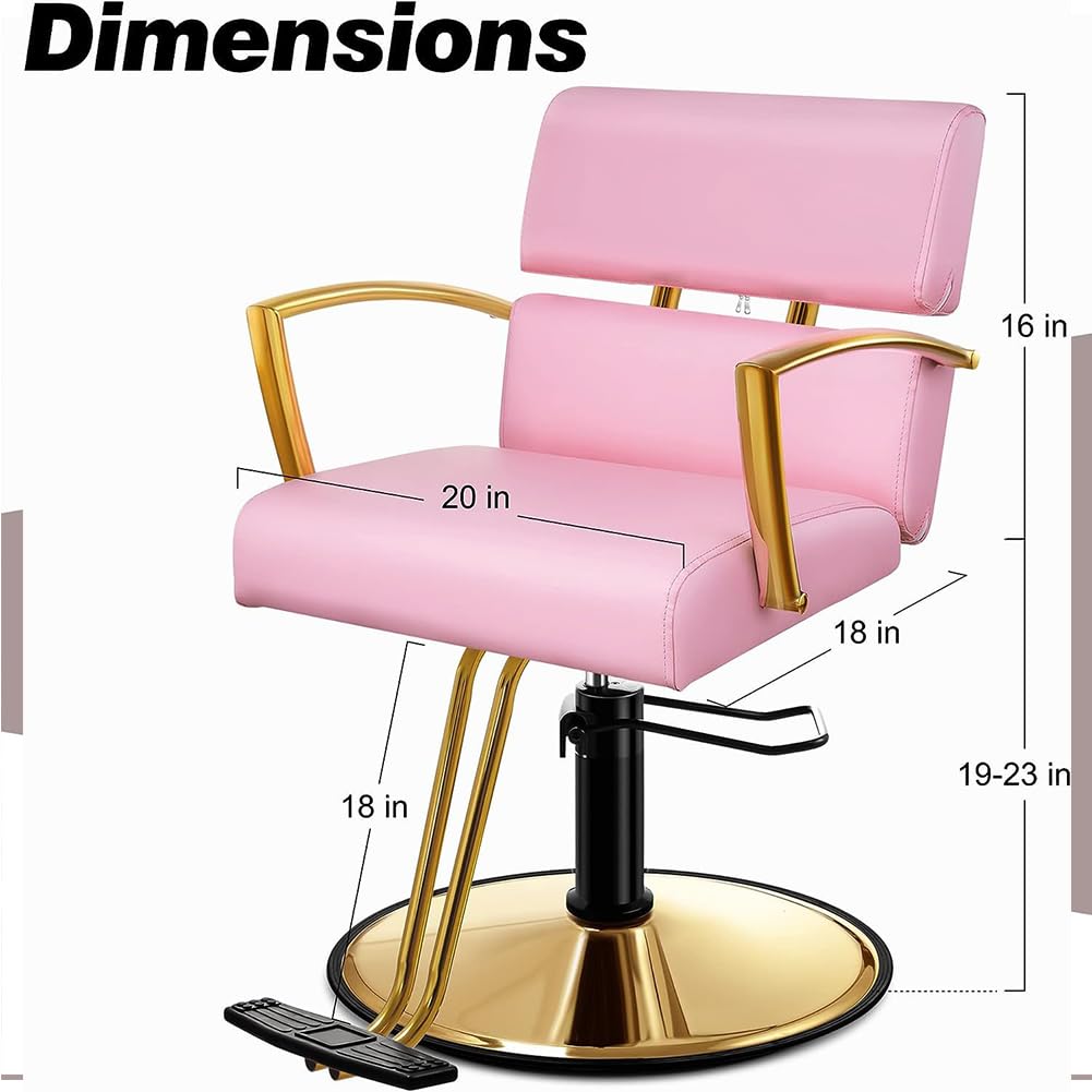 Friseurstühle, Schwerlast-Friseurstuhl für Friseure, 360° drehbarer, verstellbarer Salonstuhl mit Hydraulikpumpe, Spa- und Beauty-Ausstattung, professioneller Friseurstuhl für Zuhause – Schw