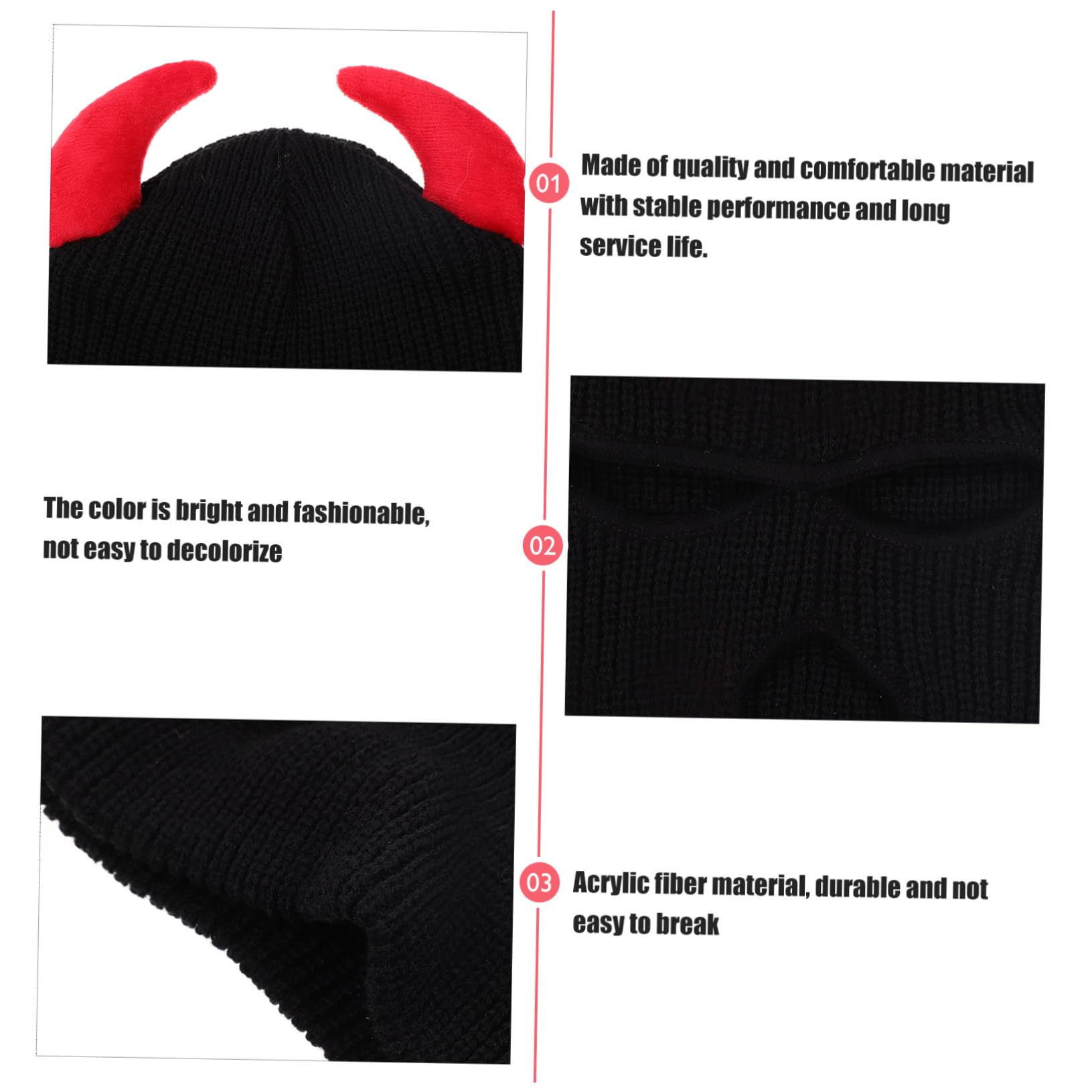 Máscara De Esquí Cubierta Facial a Prueba De Viento Tejer Gorro Máscara De Cobertura Completa Sombrero Caliente Al Aire Gorro De Esquí De Lana Black Acrílico
