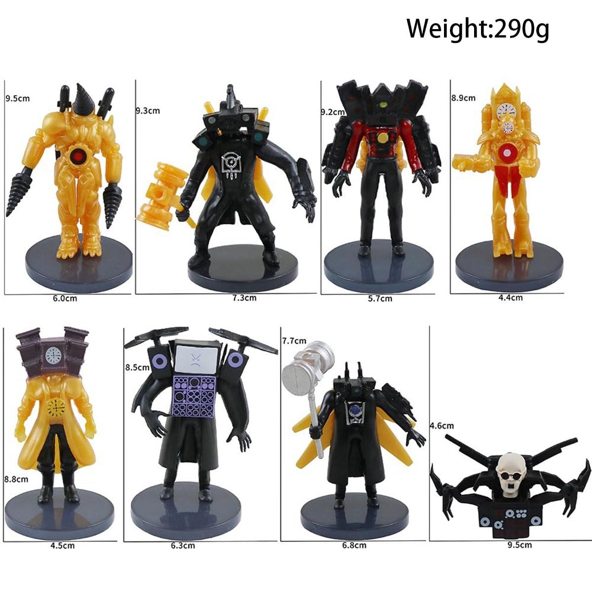 Amazon.co.jp: Skibid トイレおもちゃフィギュア 8 個セット、Skibid