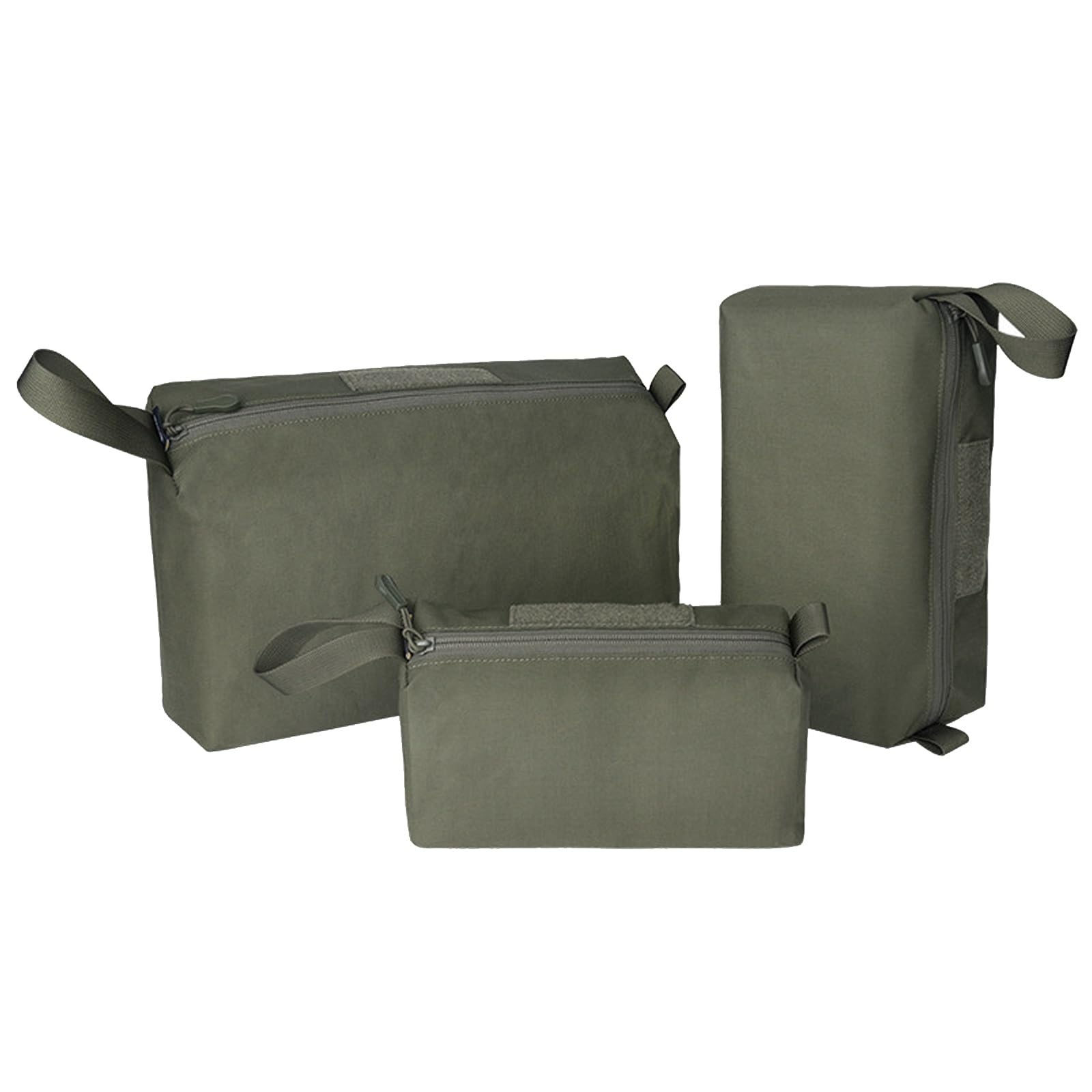 Set da 3 Cubi da Viaggio Tattici Impermeabili, Organizer da Viaggio Modulare Ad Ampia Capienza per Riporre Oggetti In Valigie e Zaini, per Campeggio Escursioni e Viaggi(Green)