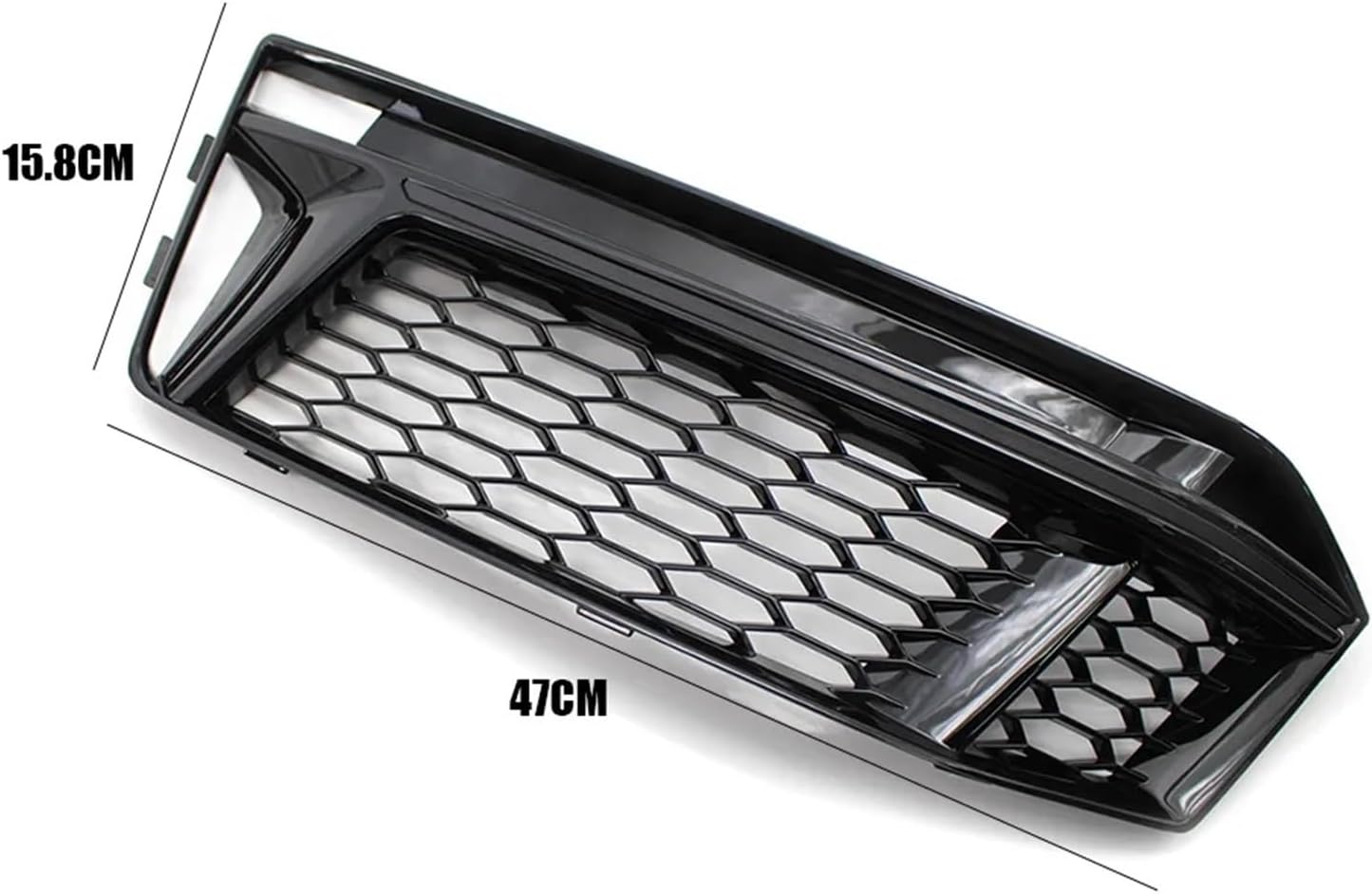 Fog Lamps Cover Front Fog Light Grill S4 A4 B9 SLine 1618 for Gloss Black Honeycomb Style