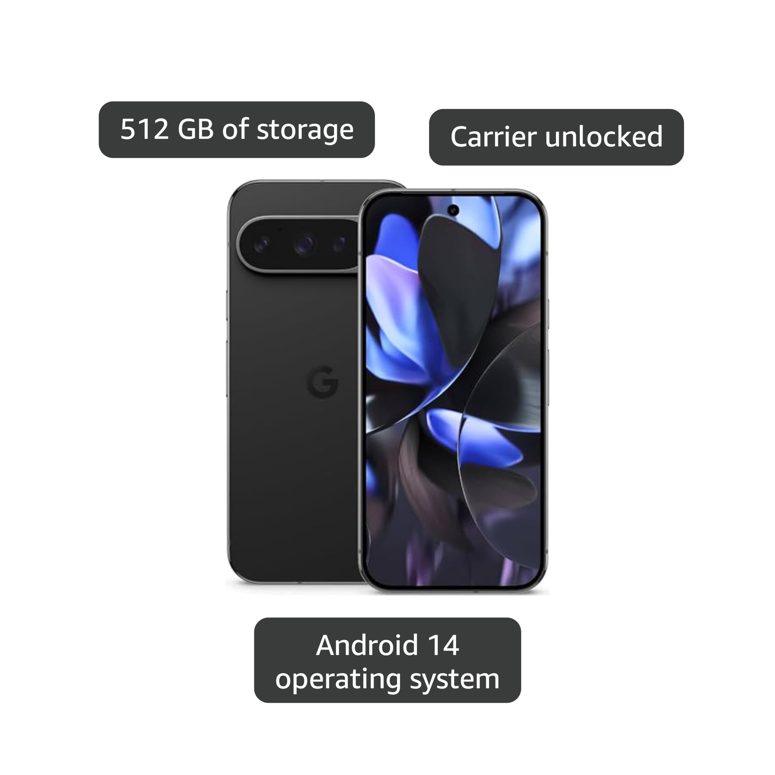 Amazon.com: Google Pixel 9 Pro XL - 512gb - Obsidian (Carrier