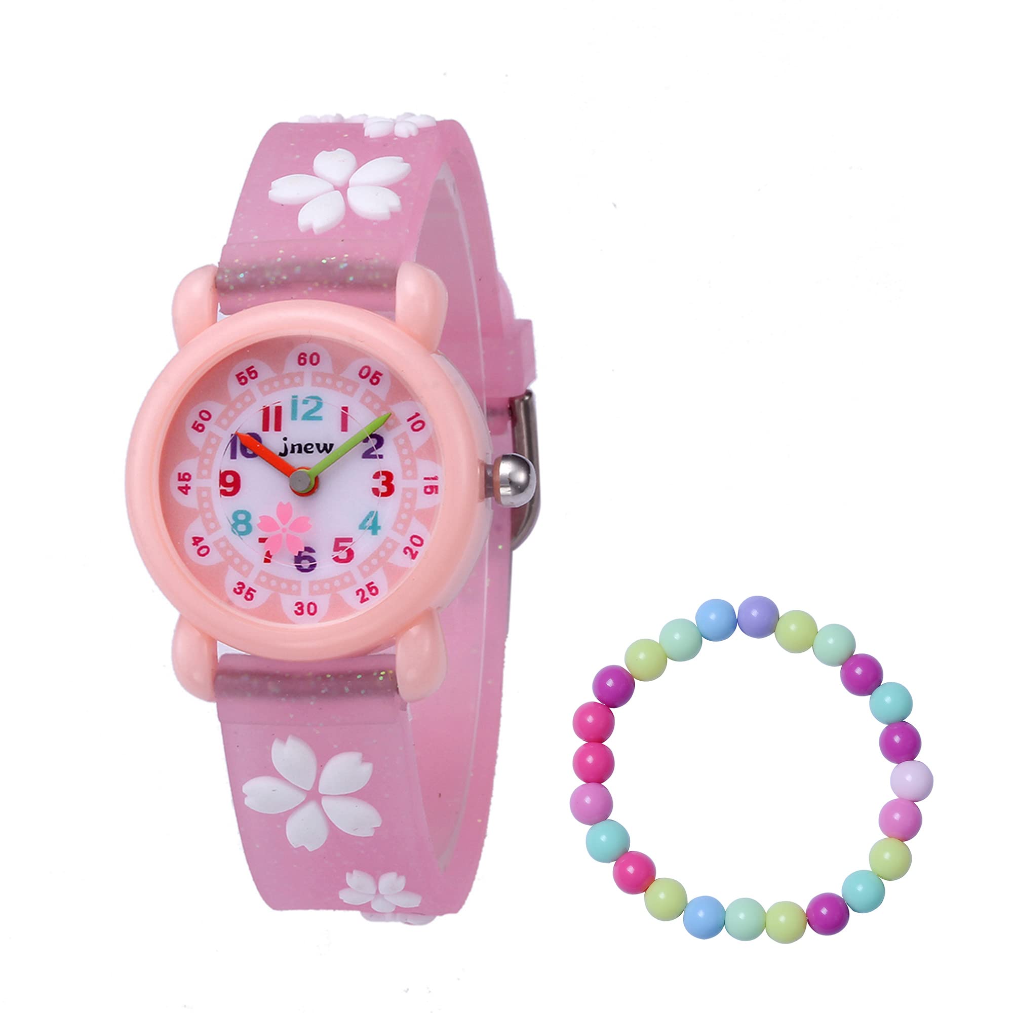 Reloj de Pulsera para Niñas Analógico Cuarzo 3ATM Impermeable 3D Dibujos Animados Correa Silicona