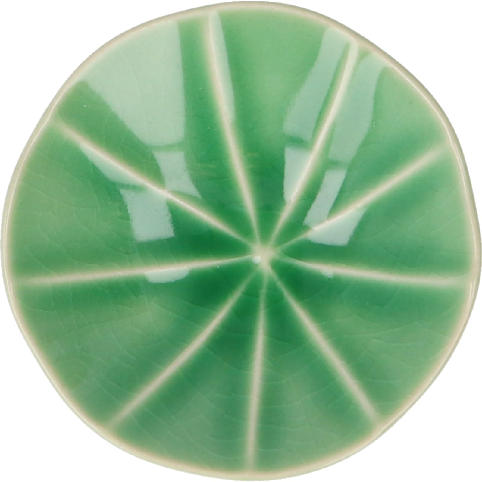 Nasturtium Small Plate – Green Setoyaki Ceramic