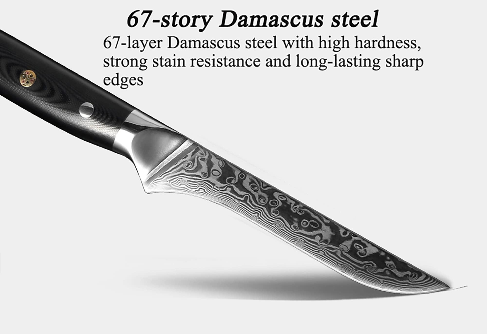 Muxel Damascus 67 Lagen 6 inch Ausbeinmesser Boning Knife Profi Messer Edelstahl