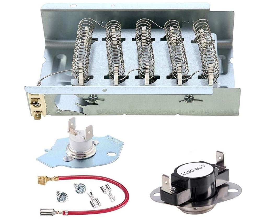 Maytag Dryer Heating Element Kit PS1182051 / 14210029 – Includes Thermostat – Chrome Finish