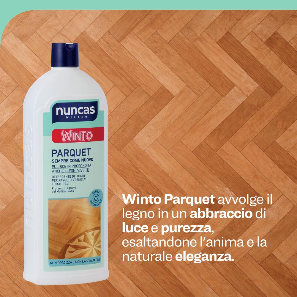 Nuncas - Winto Parquet - Detergente per Pavimenti in Parquet - Multipack - Confezione da 3 x 1000 ml