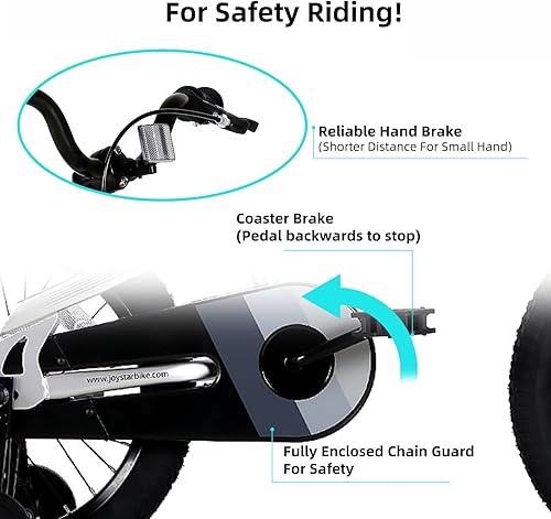 Miniatura 3 de JOYSTAR Whizz - Bicicleta infantil de 12, 14, 16, 18 pulgadas, para niños de 2 a 9 años, estilo BMX, bicicleta para niños con ruedas de