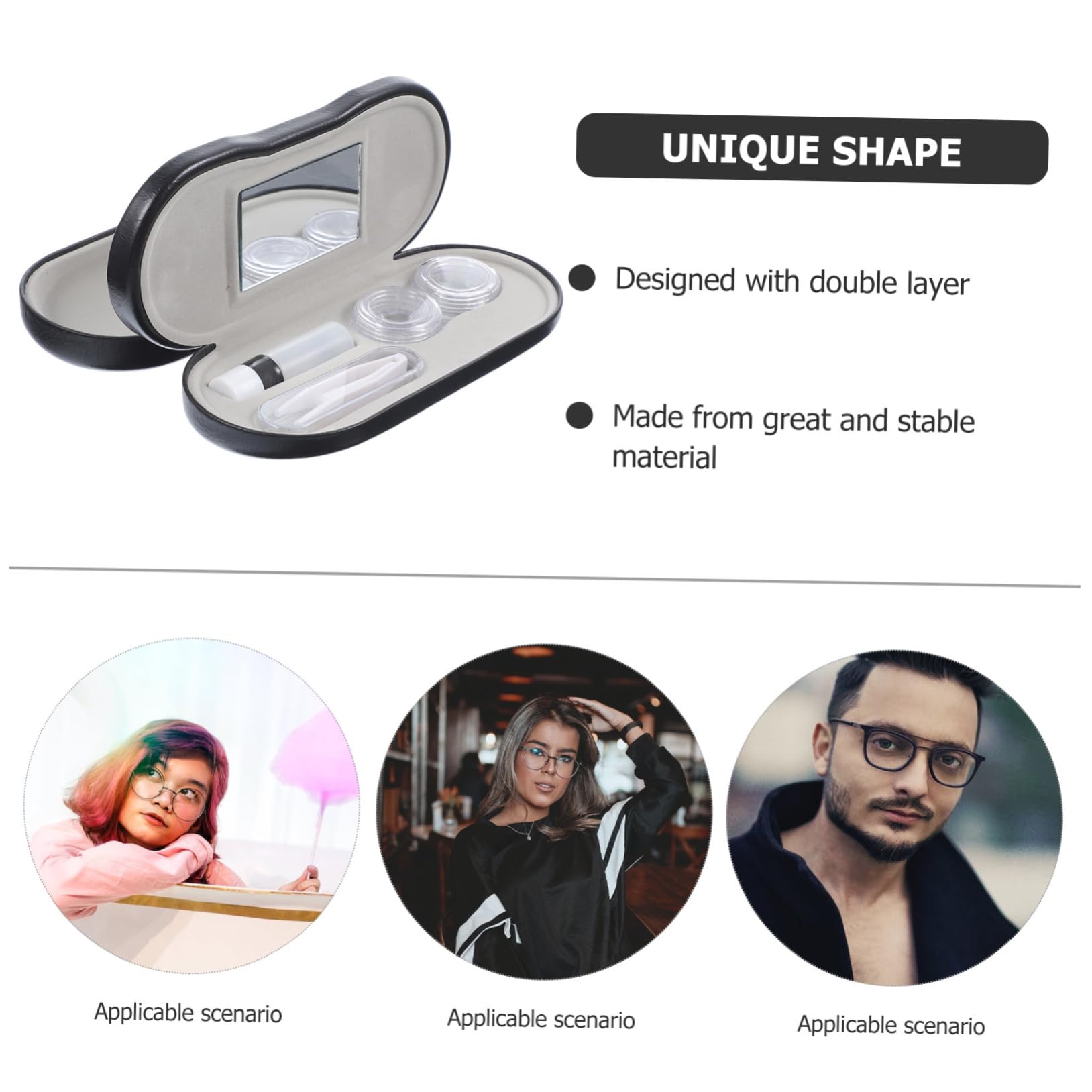 Anneome Caja para Gafas Estuche para Lentes De Contacto Soporte Portátil y Práctico