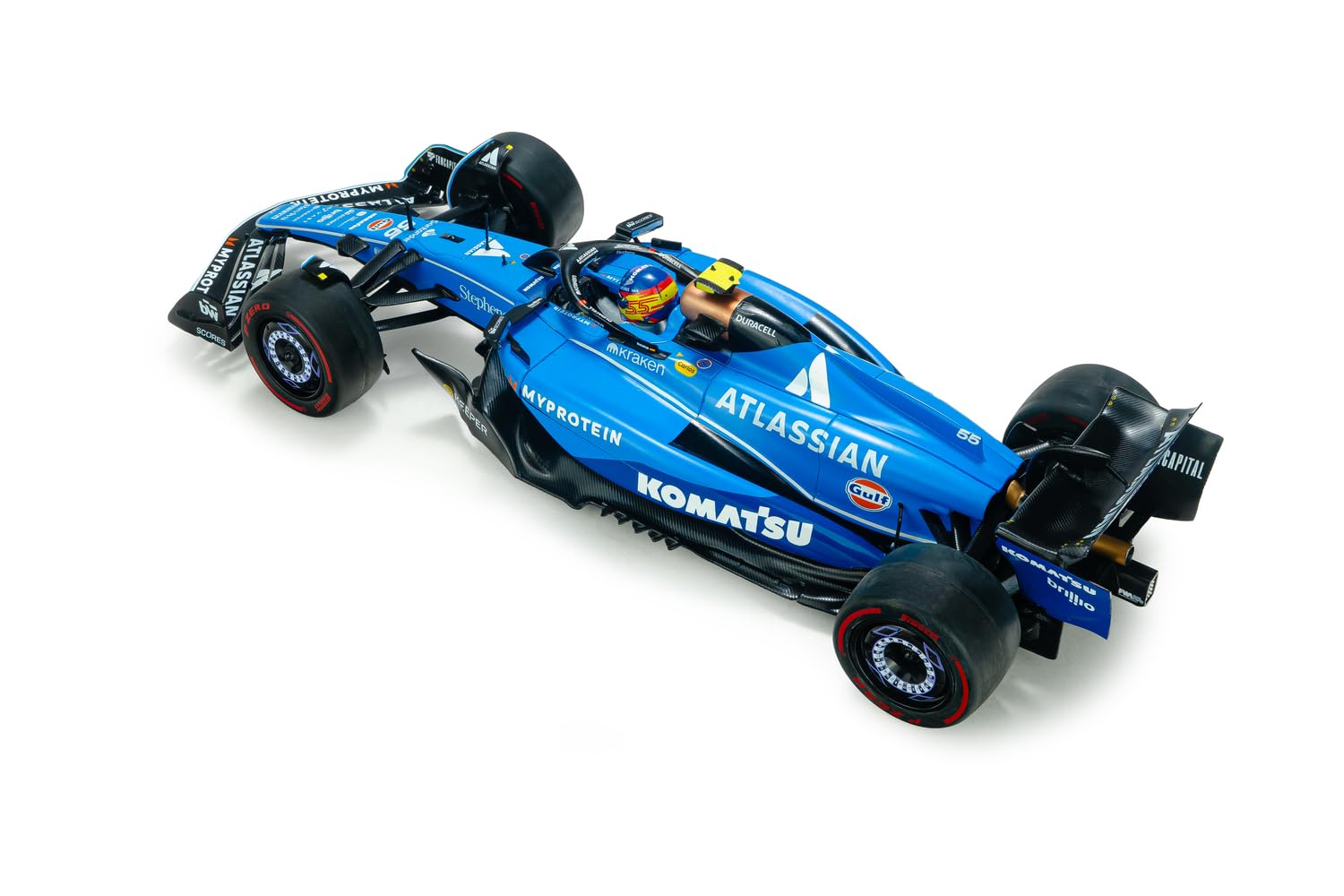 Solido Williams FW47#55 GP Australia 2025 - Formuła 1 Diecast model samochodu, samochód wyścigowy C.Sainz, szczegółowa miniatura sportów motorowych, niebieski, 1:18
