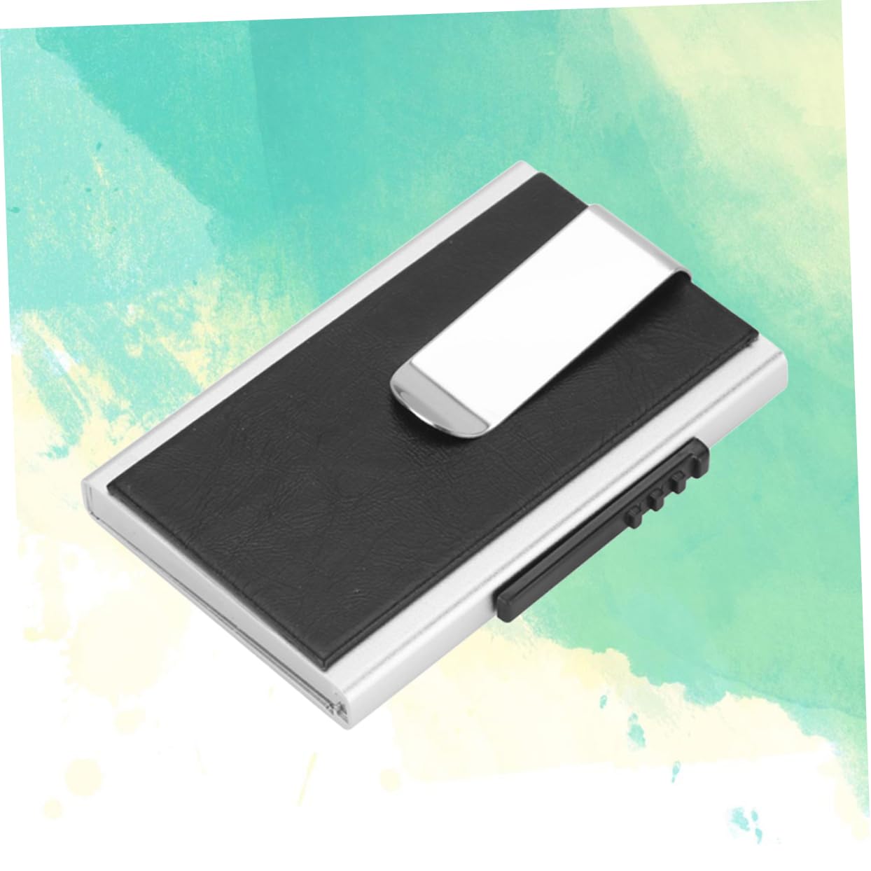 GALPADA 3pièces Men Aluminum Alloy Wallet Porte-Cartes Anti-vol Et Anti-démagnétisation Aluminium Élégant Et Léger pour Hommes Noir