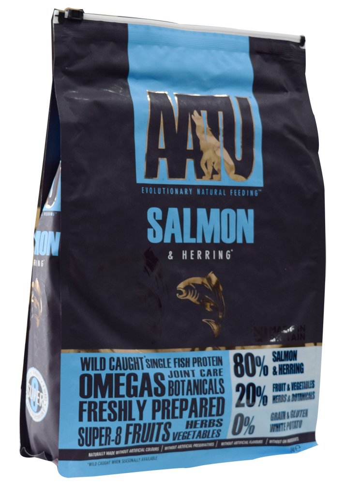 AATU 80/20 Dry Dog Food - Salmon 5kg - High Protein Grain Free Recipe with No Artificial Ingredients