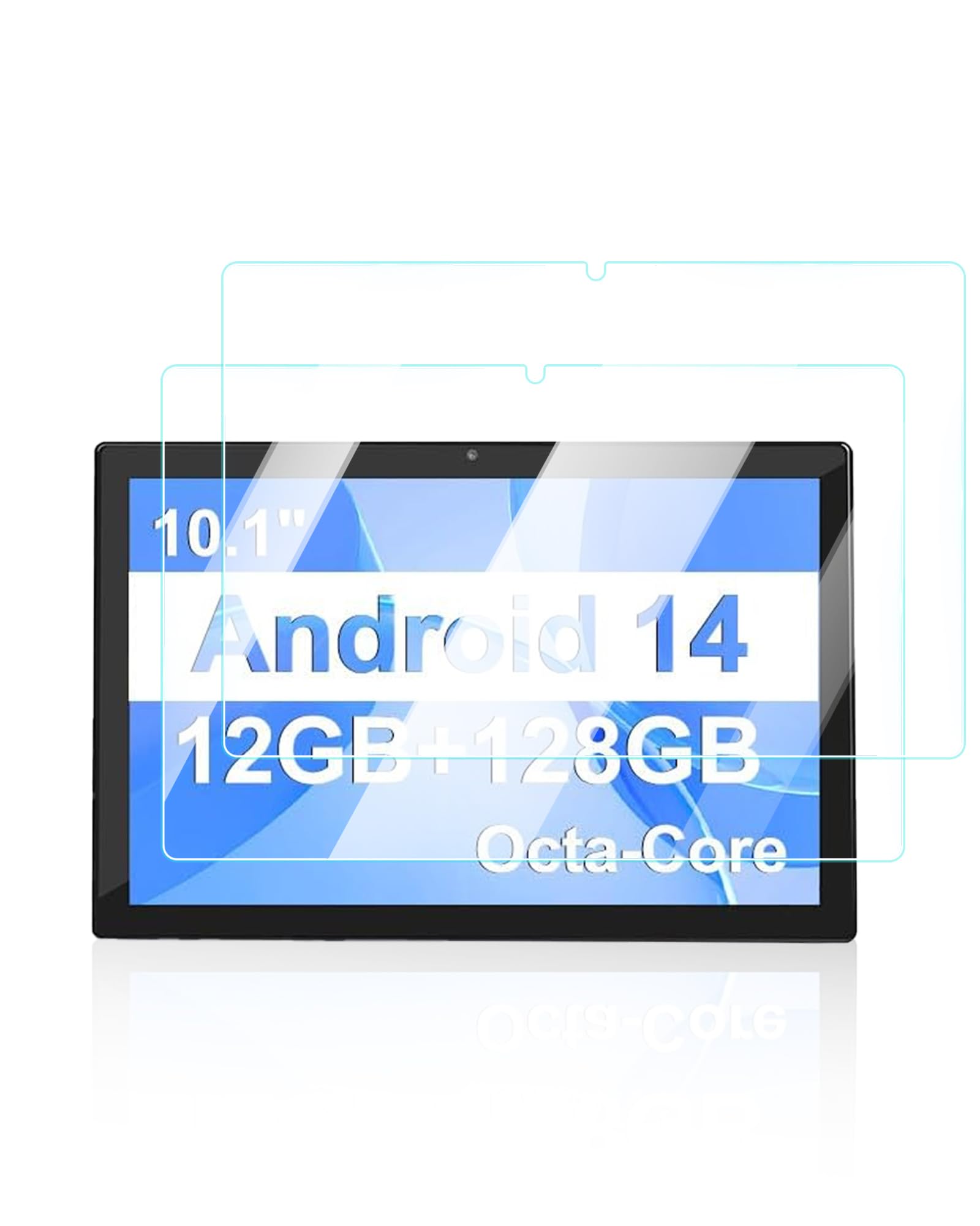 UYRUREL Screen Protector for ATMPC T10 Android Tablet 10 Inch tablet, Anti-Scratch 9H Hardness Touch Sensitive 2.5D Rounded Edges Bubble Free Easy to