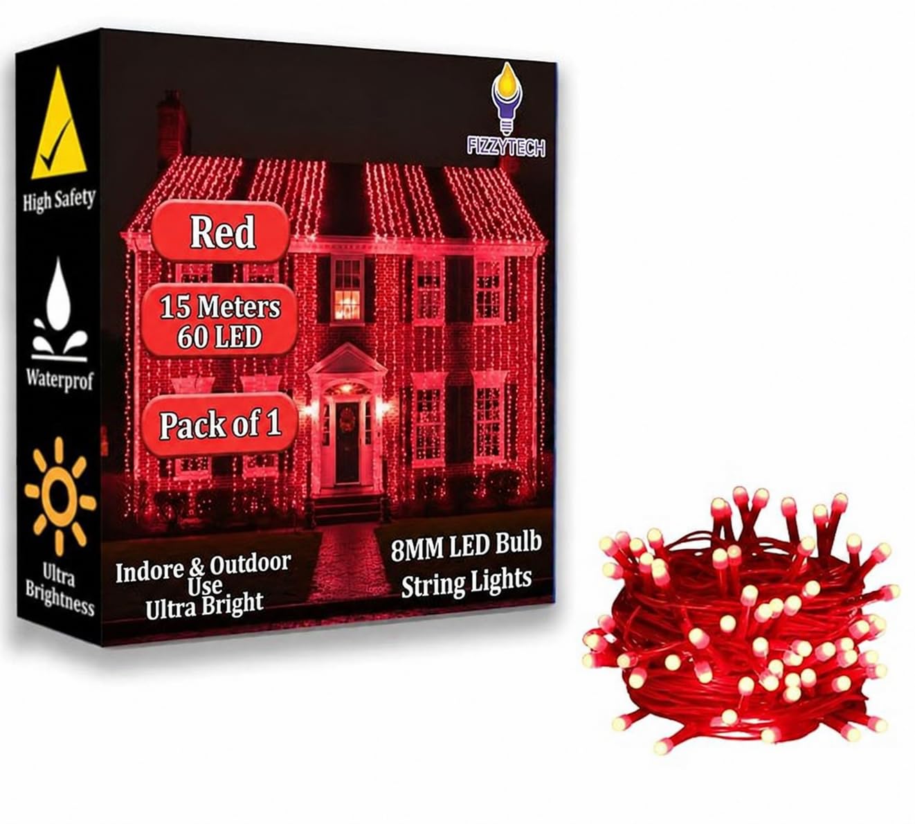 Fairy String Lights - 60 LED 15m Warm White -32