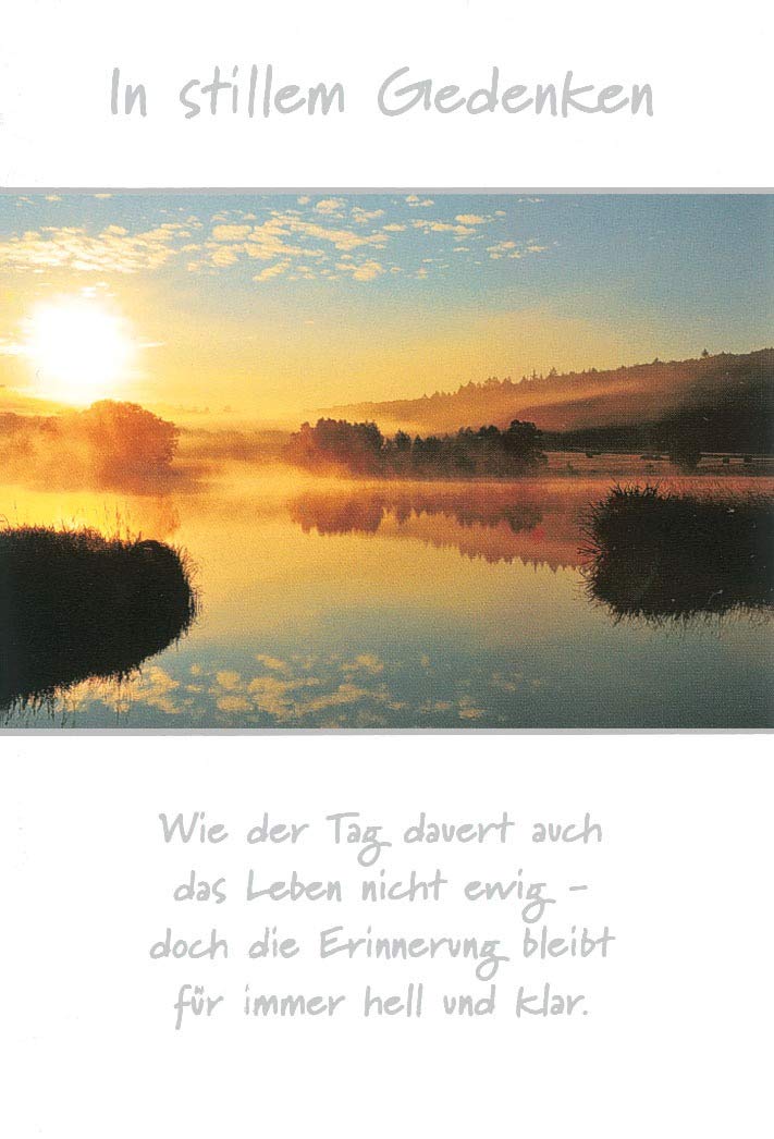 bsb Funeral Card - Sunset Lake - with Envelope