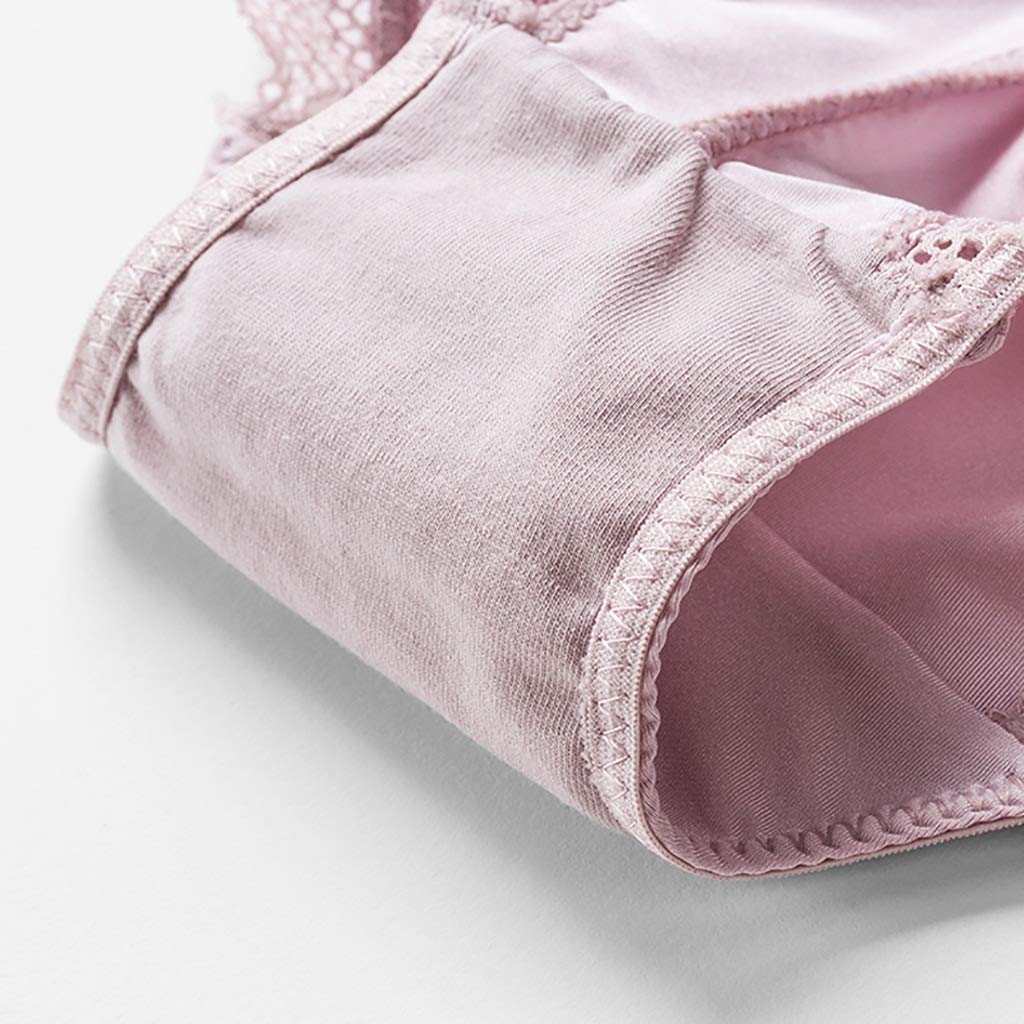 DIoFent Mutande Bikini Slip Merletto delle Signore di qualità del Pannello Riassunti Sexy Vita Alta Mutandoni Hipster Intima, Confezione da 4 (Color : D, Size : Medium)