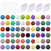 PP OPOUNT 60 Colors Diamond Painting Replacement Square Diamonds with 80 Pieces Self-Seal Bags, 3 Sheets 120 Tags Label Paper for Missing Drills of Diamond Cross Stitch DIY Crafts