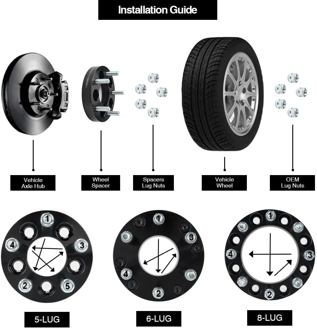 KAX 5x4.5 Wheel Spacers,1" Hub Centric Wheel Spacer Adapters with M12x1.5 Studs 60.1mm Hub Bore,4pcs fit for Camry, RX350, RAV4, Camry, Camry, Camry, Avalon, ES350, Camry, RAV4, Camry, Camry, IS2