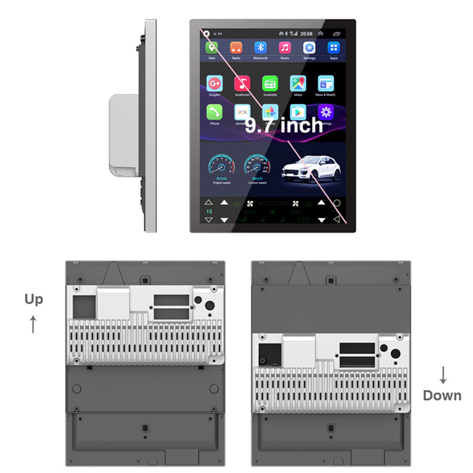 Radio de Coche Android 12 Radio para Ford Fiesta 2009-2017 Navegación GPS 9,7 Pulgadas Unidad Principal HD Pantalla Táctil Reproductor Multimedia Compatible con WiFi Bluetooth SWC FM USB Cámara HD — view 9