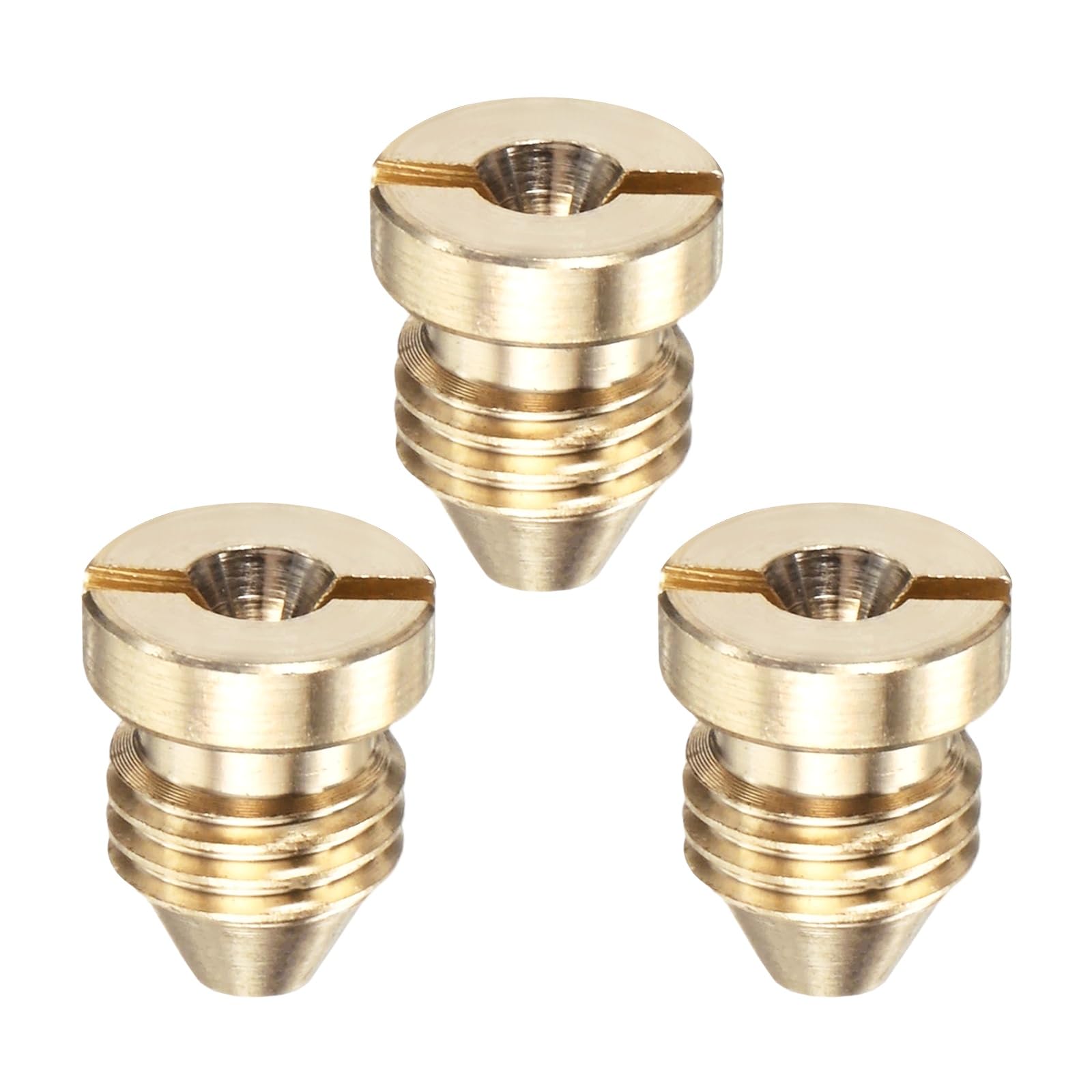 M METERXITY 3-Pack Foam Cannon Orifice Nozzle Tips, 1 mm Brass Replacement Thread Nozzle for Car Wash/Garden Hose Use/Snow Lather Lance, Universal Thread Tips [Brass Tone]