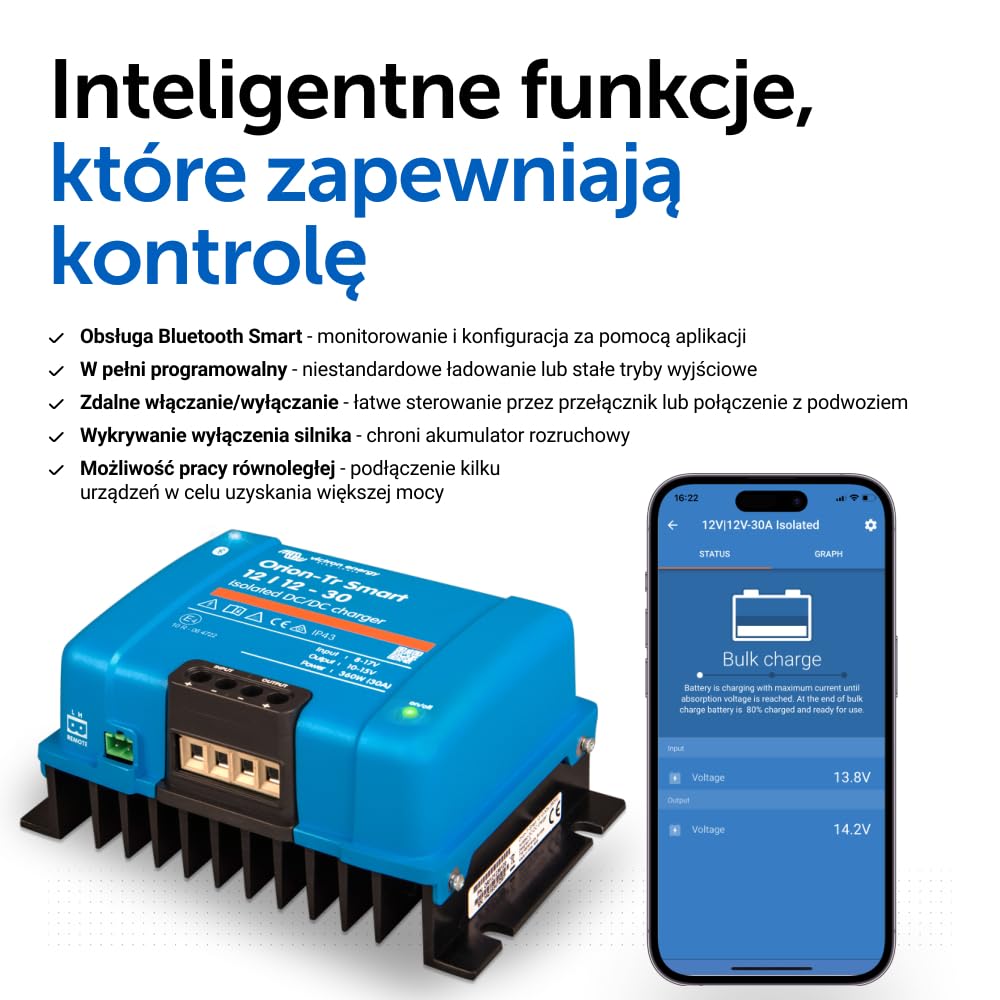 Victron Energy Orion-Tr Smart 12/12-Volt 30 amp 360-Watt Konwerter DC-DC, Izolowany (Bluetooth)
