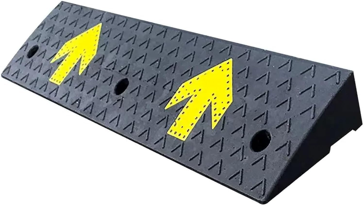 KJoBDwz Rubber Ramps 1.6‘-3.9’ High Rubber Kerb Ramp, For Driveways, Thresholds, Wheelchairs, Pavements, And Loading Bays(Height 10cm/3.9inch)