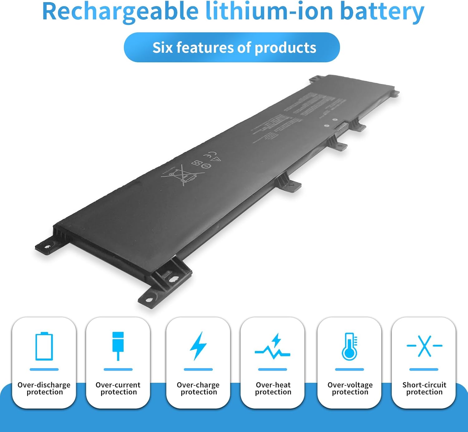 B31N1635 B3INI635 0B200-02540000 Laptop Battery Replacement for Asus A705 A705U X705UA N705UD N705UN N705UQ X705UV X705NA X705NC Series(11.52V 42Wh 3653mAh)