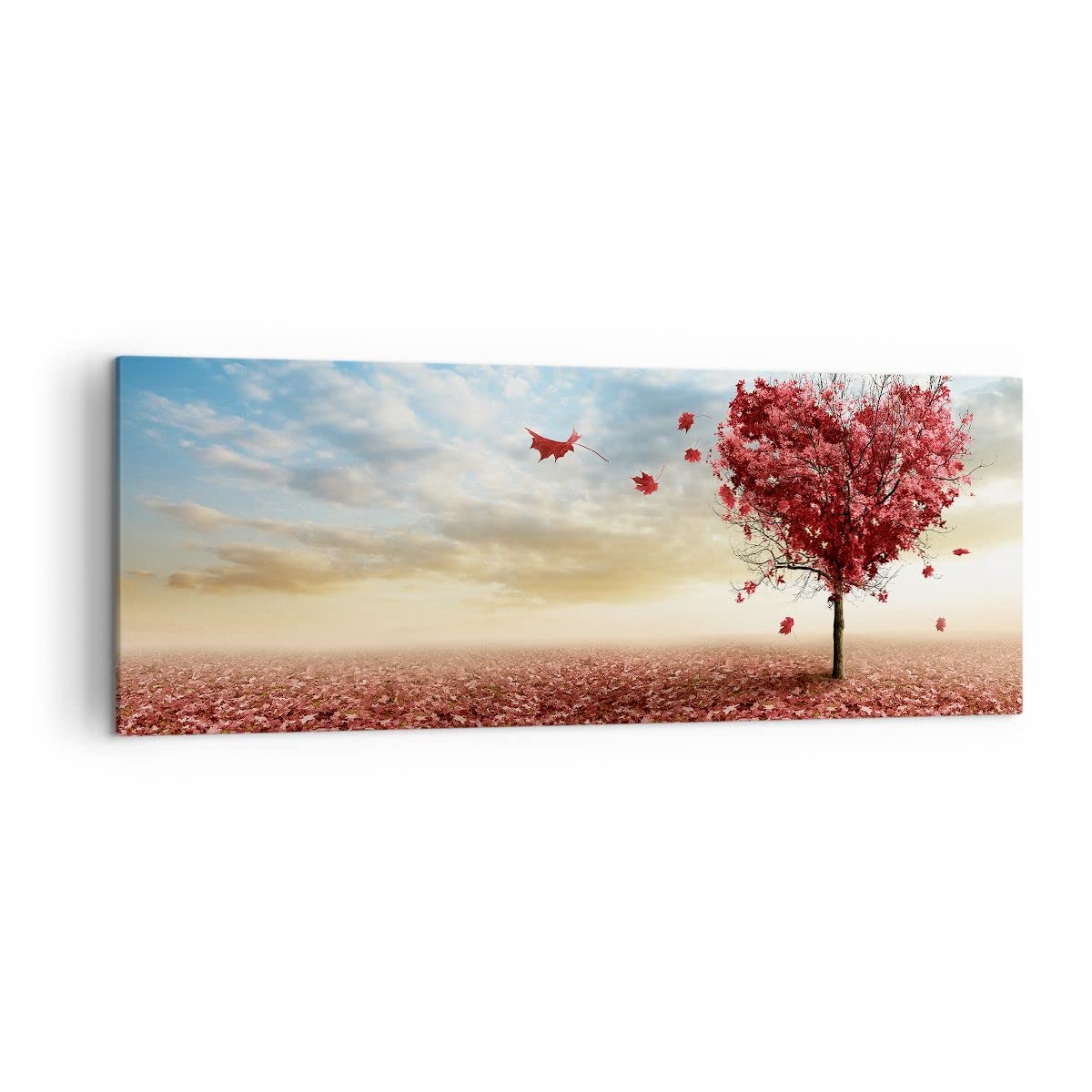 Arte astratta della parete della tela di albero - Immagine del fiore di autunno foglia opera d'arte per la decorazione del salone 30,5 x 40,5