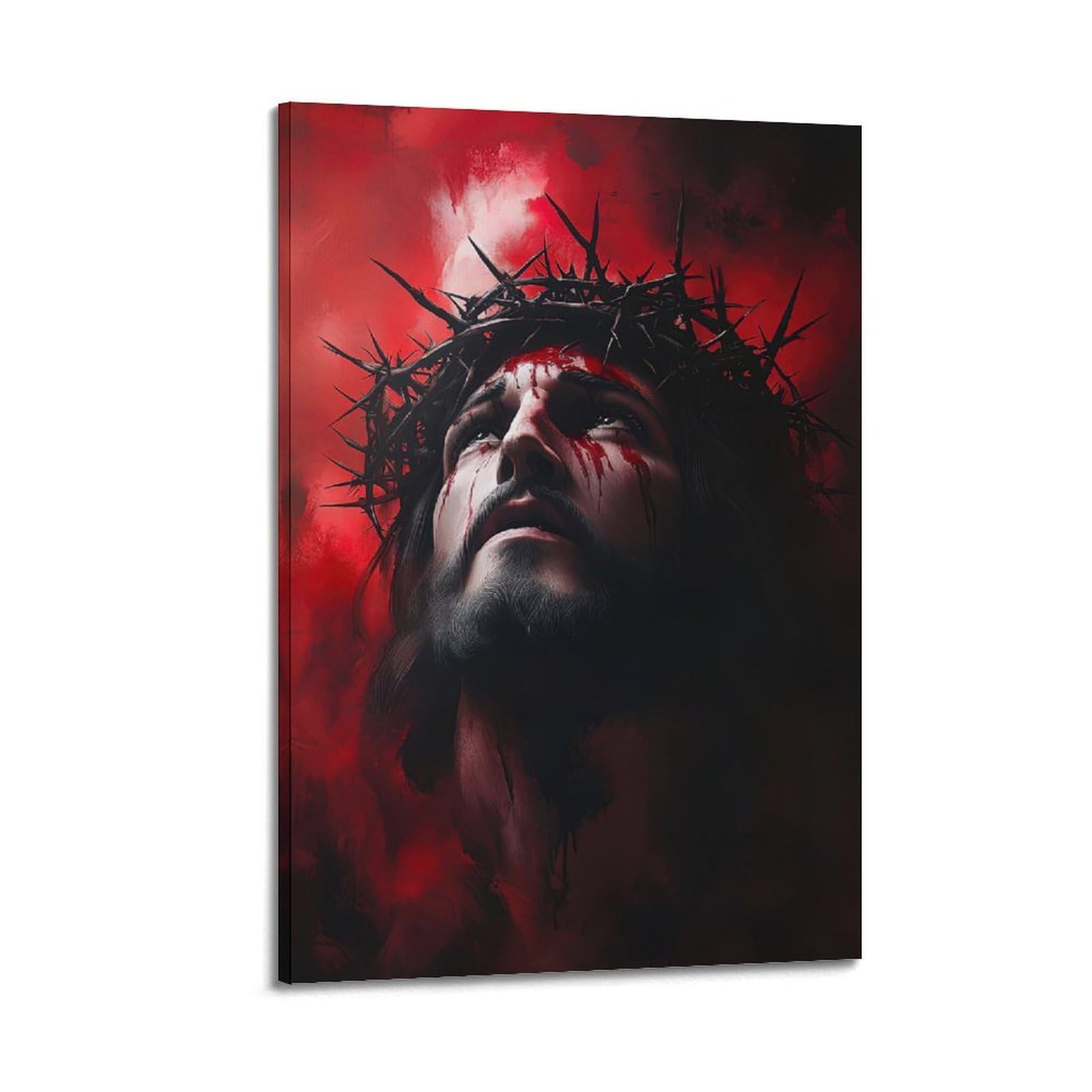 ESTE Christianity Religion Jesus Suffering Illustration Poster Decorative Painting Canvas Modern Art Picture 08x12inch(20x30cm)