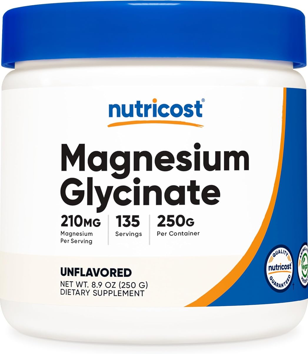 Nutricost Magnesium Glycinate Powder (250 Grams) (Unflavored)